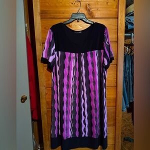 Stylish Black and Purple Women's Dress